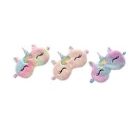 Vaguelly 3Pièces Masque De Licorne Masques Yeux Doux Et Colorés Yeux Pour Design Adorable