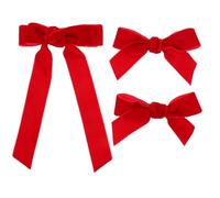 Vaguelly 3pièces Nœuds Rouge Avec Clips Alligator Accessoires Capillaires Et Pour Toutes Occasions