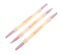 Vaguelly 3pièces Pumice Stone Nail Polishing Pen Outil De Manucure Double Tête Pour Élimination Des Cuticules Et Polissage Des Ongles Pour Beauté à Domicile Et Salon