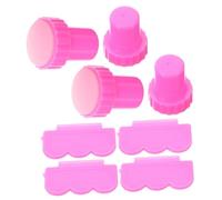 Vaguelly 4 Ensembles Tampon à Ongles Clou à Ongles Tampon D'art D'ongle Estampillage Décoration Pour Les Ongles Estampage Des Ongles Fournitures De Manucure Rosy Gel De Silice