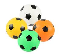 Vaguelly 4 Pièces Balle de Football Mousse pour Garçon Fille de Soccer Silencieux Ballon Rebondissant pour Activités Intérieures et Extérieures Dimensions Orange Vert