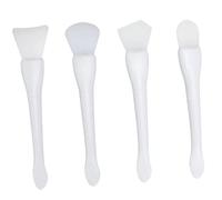 Vaguelly 4 pièces Brosse Visage Silicone Multifonction Applicateur Masque Visage Double Embout pour Étaler Uniformément Outil Beauté Doux et pour Usage Maison et Salon Professionnel