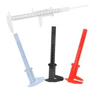Vaguelly 4 Pièces Calibre Plastique de Outils de Mesure Portables Coulisse Vernier pour École Bureau et Menusier