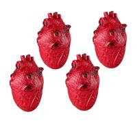 Vaguelly 4 Pièces Cœur Sanglant Réaliste Décoration Halloween Accessoire Simulation Effrayant pour Ambiance Hantée et Fête Zombie
