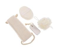 Vaguelly 4 Pièces ensemble de bain quatre pièces produits skin care trousse skincare eponge accessoire salle de bain robe de bain accessoires de bain fleur de bain frottant lin