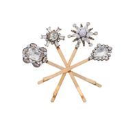 Vaguelly 4 Pièces Fashion Hair Clips Vintage Rhinestone Barrettes With Fake Pearls Lightweight Decorative Bobby Pins For Women Elegant French Side Hair Styling Party And Wedding Accessories
