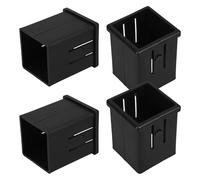 Vaguelly 4 Pièces Manchon de Conversion Creux 50 à 40mm Noir | Pa et PP, du Bruit, Fixation Stable, Empêche le Desserrage, pour Racks de Musculation et Machines D’exercice
