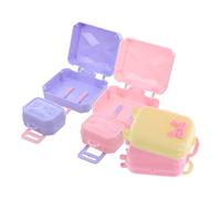 Vaguelly 4 Pièces Miniature Doll Luggage Case Set for Dolls Lightweight Portable Toy Storage Organizer Realistic Travel Suitcase for Play