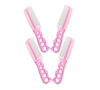 Vaguelly 4 Pièces Peigne En Acier Peignes Peigne Démêlant Inoxydable Peigne à Cheveux Mesdames Dent Partie Peigne De Coupe Coiffure Démêler Peigne De Fil De Pénétrer Rose