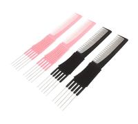 Vaguelly 4 pièces Peignes à Picots Métalliques pour Coiffure Bouclée et Accessoires Coiffants Anti-statique pour Volume et Démêlage Outils pour Femmes et Hommes