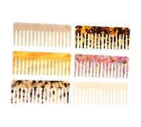 Vaguelly 4 pièces Peignes Acétate Antistatiques Peigne Démêlant Coiffure Massage Chevelu Adapté Cheveux Épais Bouclés Femme Homme Garçon Fille
