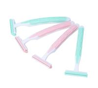 Vaguelly 4 Pièces Rasoirs Épilateur Double Lame pour Aisselles et Corps Verts Roses Système de Rasage Haute Performance avec Poignée Antidérapante