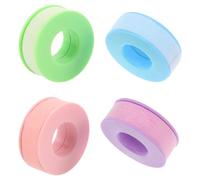 Vaguelly 4 Rouleaux Ruban pour Extensions de Cils Ruban Silicone Gel Respirant avec Perforations Adhésif Doux pour Peaux Sensibles Multicolore Rose Vert Fournitures pour Salon de Maquillage