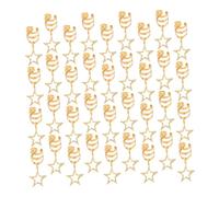 Vaguelly 40 Pièces Metal Hair With Hollow Five Pointed Star Pendants For Braids Lightweight Dreadlock Rings Beads Accessories For Women And