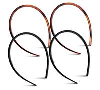 Vaguelly 4pièces Bandes Pour Cheveux Réutilisables Avec Décorations Pour Filles Et Femmes -têtes Simples Et Confortables