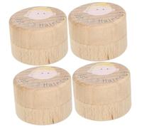 Vaguelly 4pièces Boîte à Souvenirs Bois Pour Première Coupe De Cheveux Coffret De Mémoires Enfance Pour Les Cheveux Conserver Des Souvenirs Précieux