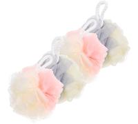 Vaguelly 4Pièces Boules de Luffa Épurateur de Corps Doux Textures Exfoliantes pour Hommes et Femmes Parfaites pour Bain