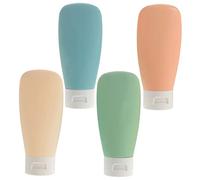 Vaguelly 4pièces Lot De Flacons Rechargeables Étanches Pvc Transparent Pour Cosmétiques Voyage Compact Léger Pour Lotion Shampooing