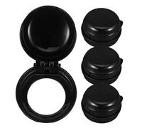 Vaguelly 4pièces Protection De Cuisinière à Gaz Couvercles De Brûleurs Et Verrous De Sécurité Pour Fours Kit De Sécurité Pour Garçon Fille Anti-dérapant