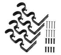 Vaguelly 4pièces Support De Rideaux Réglable De Muraux pour Tringles à Rideaux Fixation Facile pour Maison Et Bureau