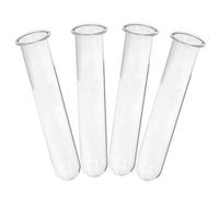 Vaguelly 4pièces Tube à Essai Verre Transparent pour Propagation De Plantes Hydroponiques Support Éprouvette pour Boutures Et Décoration Murale