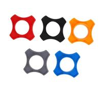 Vaguelly 5 Pièces Anneaux Silicone Antidérapants pour Microphone Protection Roulement et Absorption des Chocs pour Micros Portables Ktv Accessoires de Remplacement Orange Bleu Noir Gris