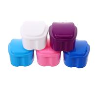 Vaguelly 5 Pièces Boîte à Prothèses Dentaires, Étui de Rangement pour Protège-dents, Pp, avec Panier à Filtre, pour Trempage, la Maison, pour Prothèses Dentaires et Contentions
