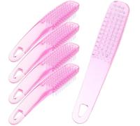 Vaguelly 5 pièces Brosse à ongles rigide avec manche incurvé pour nettoyage doux des ongles des mains facile à transporter et ranger