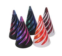 Vaguelly 5 Pièces Cônes Spirale Imprimés Jouets Fidget de Décompression avec Structure Impossible Puzzle de Coordination Motrice pour Garçon Fille et Adultes Décor de Bureau Compact et