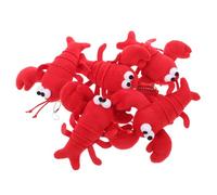 Vaguelly 5 pièces Lot de Porte-clés Peluche Homard et Crabe Animal Mignon Accessoire Sac à Main Kawaii pour Fête Océan et Anniversaire