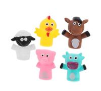 Vaguelly 5 Pièces Marionnettes à Doigts Vinyle de Marionnettes Résistantes pour Histoires et Interactions Parents Garçon Fille Jouets Éducatifs pour Garçon Fille