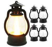Vaguelly 5 Pièces Mini Lanterne d'halloween avec Bougie LED Petite Lanterne Suspendue Pièce Maîtresse De Table Portable Ornement De Lanterne Vintage pour Décor De Fête De Noël