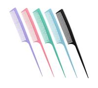 Vaguelly 5 Pièces peigne à queue pointue peigne à cheveux peigne à boucles pour brosser les boucles style hair charms hair toppers peigne démêlant pour cheveux noirs naturels peignes abdos