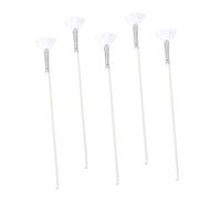 Vaguelly 5 pièces Pinceaux de Masque Facial Nylon Brosse Éventail Ergonomique pour Application Confortable Outils de Beauté Réutilisables Faciles à Nettoyer et Transporter