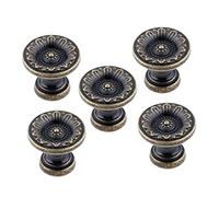 Vaguelly 5 pièces Poignées Vintage pour Meubles Boutons de Tiroir Monotrou pour Portes Armoire et Placards Poignées Coquille Anciennes pour Armoire Commode et