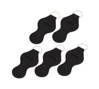 Vaguelly 5 Pièces Trousseau De Rouge à Lèvres Protecteur Clip De Rouge à Lèvres Accessoires De à Porte-clés Brillant Baguettes Briller Key Fob Keychain Se Maquiller Néoprène Black