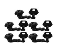 Vaguelly 5 Sets de Verrous à Came Noirs pour Coffret Compteur Électrique en Plastique, Garantissant la Sécurité, Adaptés pour Usage Résidentiel et Industriel