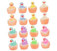 Vaguelly 50 Pièces Mini Resin Ducks Luminous Glow in The Dark Small Animal Figurines for Dollhouse Fairy Garden and Holiday Decorations