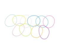 Vaguelly 50 pièces Silicone Jelly Wristbands Glow In The Dark Bracelets And Hair Ties For Party Favors Anniversaire