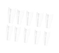 Vaguelly 500 Pièces Pièce En Forme De Clou Français De Type t Faux Ongles Carrés Courts Presse Faux Ongles Faux Ongles Français Conseil French Manucure Faux Ongles Élégant Plastique
