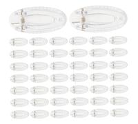 Vaguelly 50pièces Barrettes Transparentes Vierges Bases de Pinces Plastique Brut Simples pour Création Accessoires Cheveux Fait Main