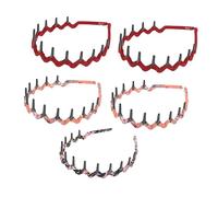 Vaguelly 5Pièces Bandeaux Tête Peigne Dents de Requin Chiffon et Hommes Accessoire Pratique pour Maquillage et Soins Visage