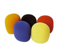 Vaguelly 5pièces Bonnette Anti-vent Pour Microphone De Scène Portable Lot De Housse De Protection Noir Rouge Jaune Orange