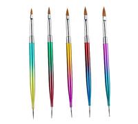 Vaguelly 5pièces Stylo De Manucure à Double Pointe Kit Outils De Nail Art Stylo Gel Uv Pour Dessiner Lignes Fleurs Motifs