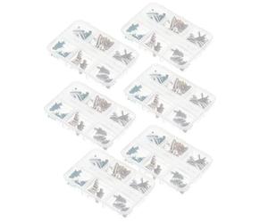 Vaguelly 6 Boîtes charmes d'ongles d'hiver nail art d'hiver décors d'ongles de vacances Fournitures d'art Fournitures de bricolage pour le nail art joyaux
