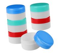 Vaguelly 6 Pièces Coffret Crème De Maquillage Soin Du Visage Hermétique Rechargeable Couvercle Organisateur Titulaires Cosmétique Crèmes Corps Stockage Pots Hydratant Plastique