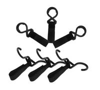 Vaguelly 6 Pièces Crochet De Chariot Cubes Poubelle Le Chariot Wagon Copier Universel Réutilisable Cordon De Serrage Buggy Clips Voiture Planche Caddie Mobile Formule Rester Nylon Black