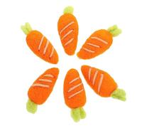 Vaguelly 6 Pièces DIY Carotte Garniture En Forme D'Accessoires Carottes Laine Carotte Coiffe Accessoires DIY Coiffe Enfants Coiffe DIY Épingle À Cheveux Coiffe DIY Accessoires