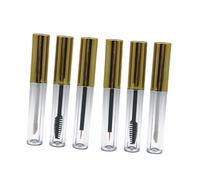 Vaguelly 6 pièces Flacons Cosmétiques Vides Pet et Abs avec Bouchon Doré pour Gloss Lèvres Eyeliner et Brosse à Cils Tubes Maquillage Rechargeables Anti-fuite Léger et Pratique