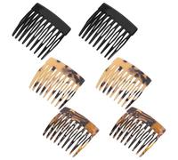 Vaguelly 6 Pièces French Side Hair Combs For Women Portable Anti-static Mini Acetate Pocket Combs Detangling And Styling Tools For Travel And Daily Hair Grooming